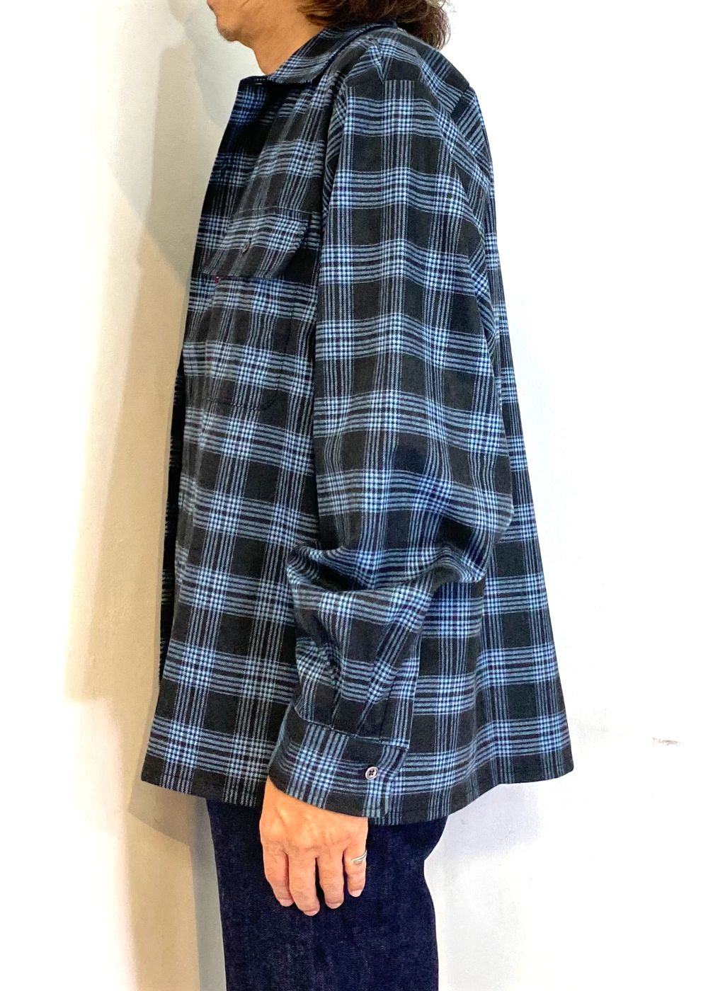 Check L/S Shirt (BLUE) / チェック シャツ