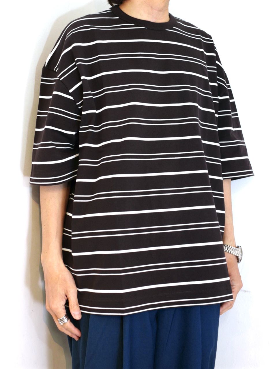 COOTIE PRODUCTIONS - Supima Border Oversized S/S Tee 