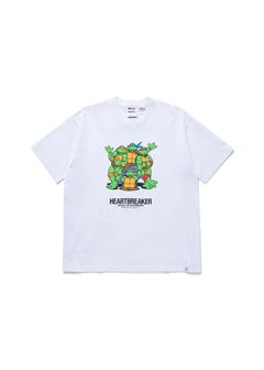 S/S PRINT T "TURTLES" (WHITE) / ミュータントタートルズ コラボ Tee