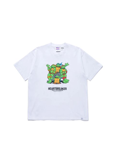 S/S PRINT T "TURTLES" (WHITE) / ミュータントタートルズ コラボ Tee