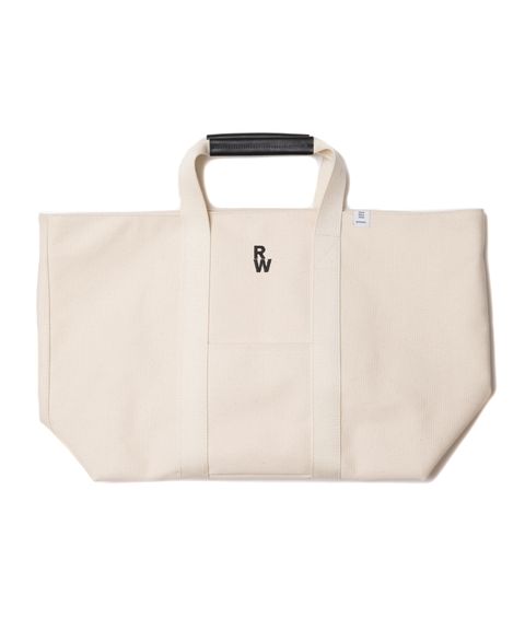 【ラスト1点】CANVAS TOTE BAG (WHITE) / 定番キャンバストートバッグ (ラージ)