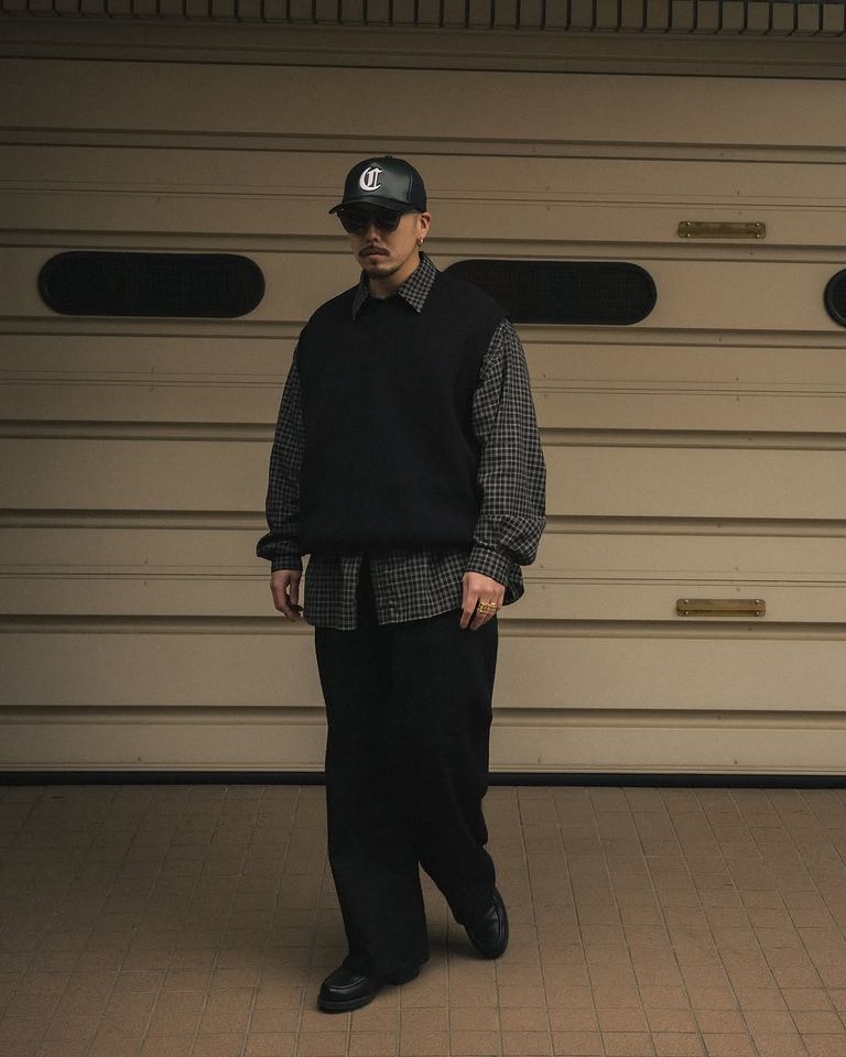 COOTIE PRODUCTIONS - 【ラスト1点】Solotex Tilden Knit Vest (BLACK 