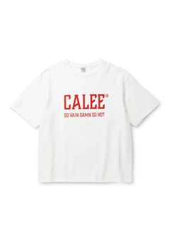 VINTAGE TYPE CALEE NATIONAL LOGO S/S TEE (WHITE) / オリジナル ドロップショルダー ロゴプリント Tシャツ