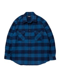 R9 BUFFALO CHECK SHIRT (BLUE) / バッファローチェック シャツ