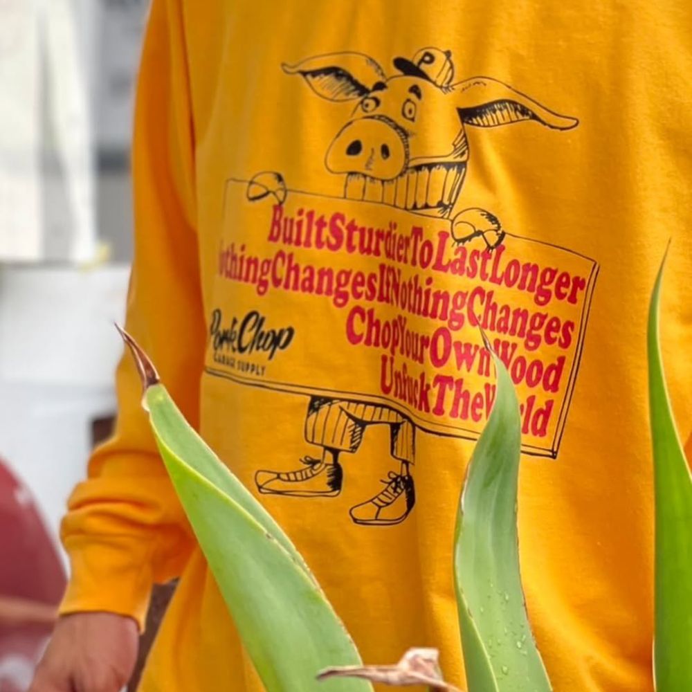 SLOGAN L/S TEE (GOLD) / スローガン ロングスリーブ Tシャツ