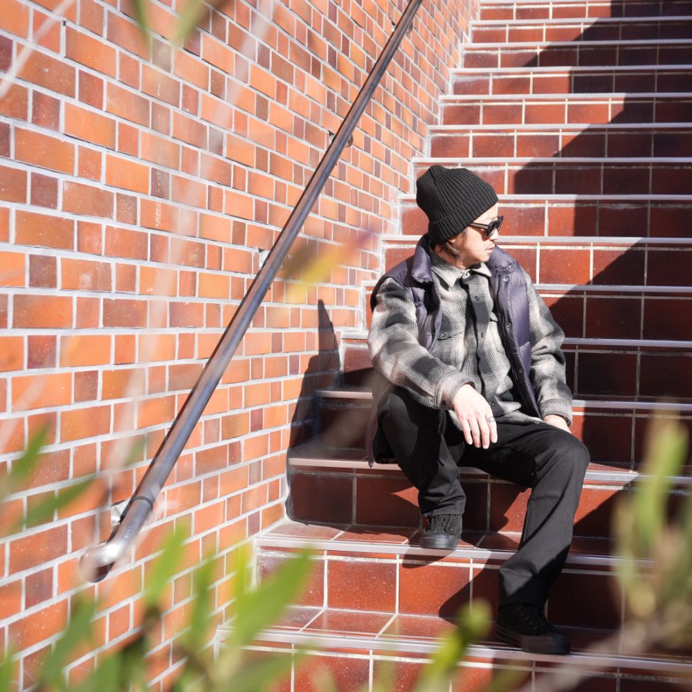 × nonnative DWELLER DOWN VEST (BLACK) / ノンネイティブ コラボ ダウンベスト