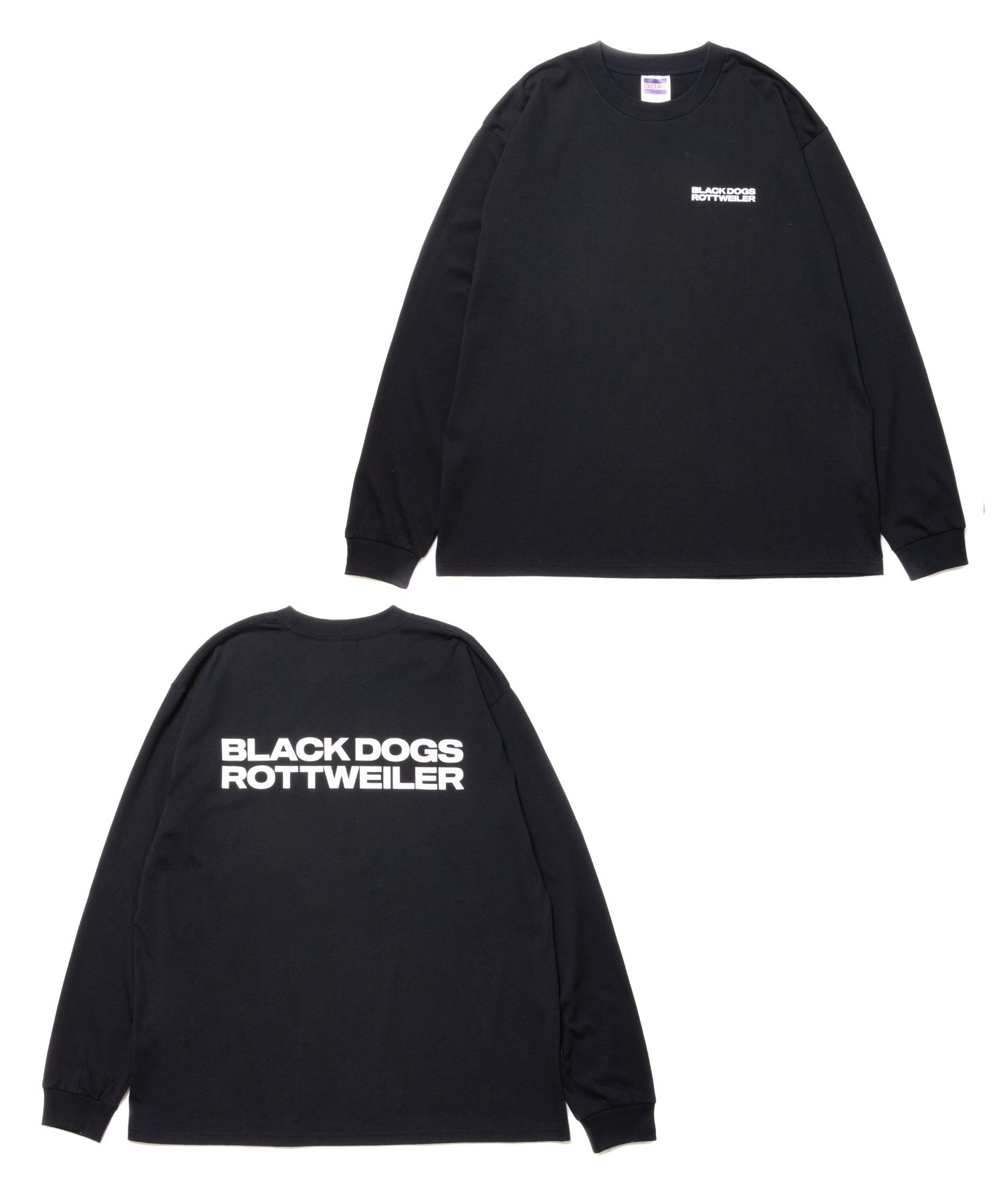 ROTTWEILER - 2 LINE L/S TEE (BLACK) / プリントロンT | LOOPHOLE