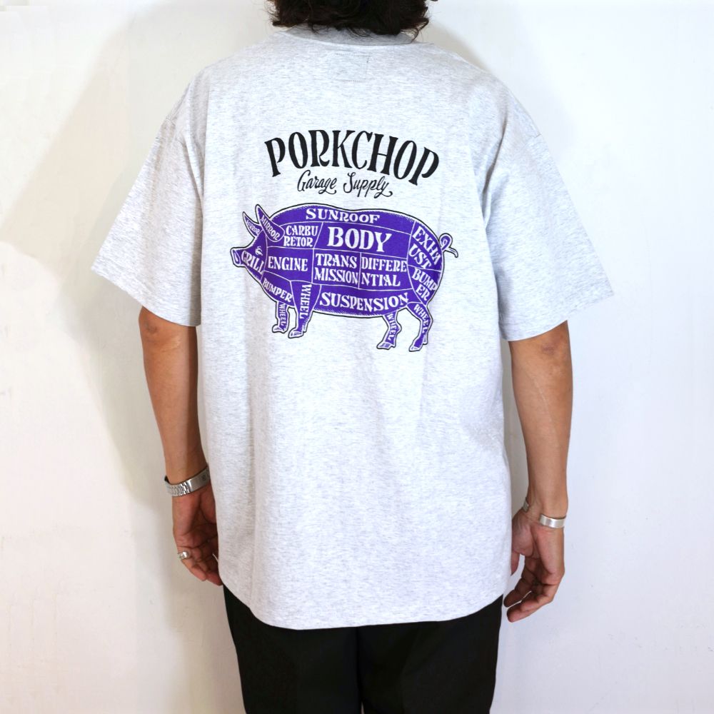 PORKCHOP - PORK BACK TEE (WHITE) / ポークバック Tシャツ | LOOPHOLE