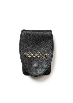 STUDS LEATHER MULTI COIN CASE (BLACK) / スタッズ レザー マルチ コインケース