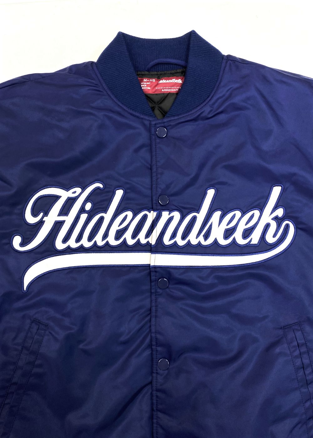 Nylon Varsity Jacket (NAVY) / オリジナル ナイロン スタジャン