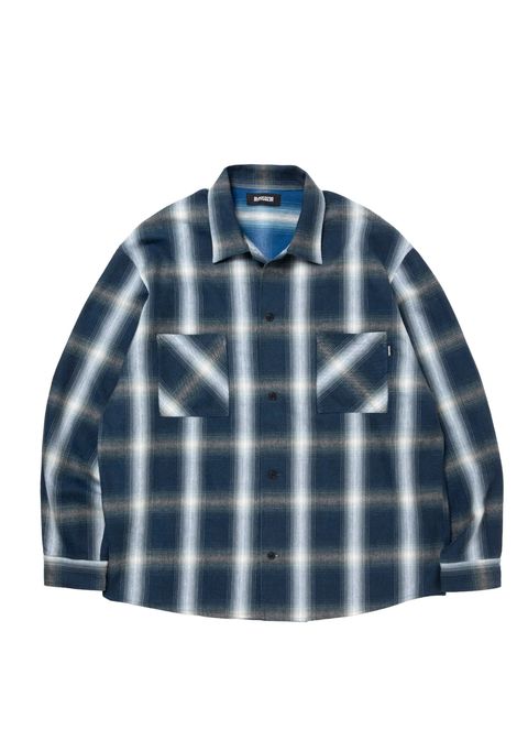 【ラスト1点】R9 OMBRE CHECK SHIRT (BLUE) / オンブレチェック シャツ