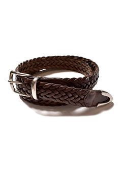 Pull Up Leather Mesh Belt (DBR) / レザーメッシュベルト