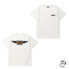 BINDER NECK WING LOGO VINTAGE TEE ＜NATURALLY PAINT DESIGN＞ (WHITE) / ×ナチュラリーペイント コラボ Tシャツ