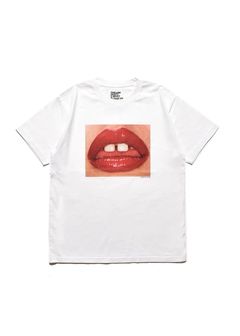 Stie-lo × Carlijn Jacobs Lips T-SH (WHITE) / ×スティーロ×カーライン・ジェイコブス コラボフォトT