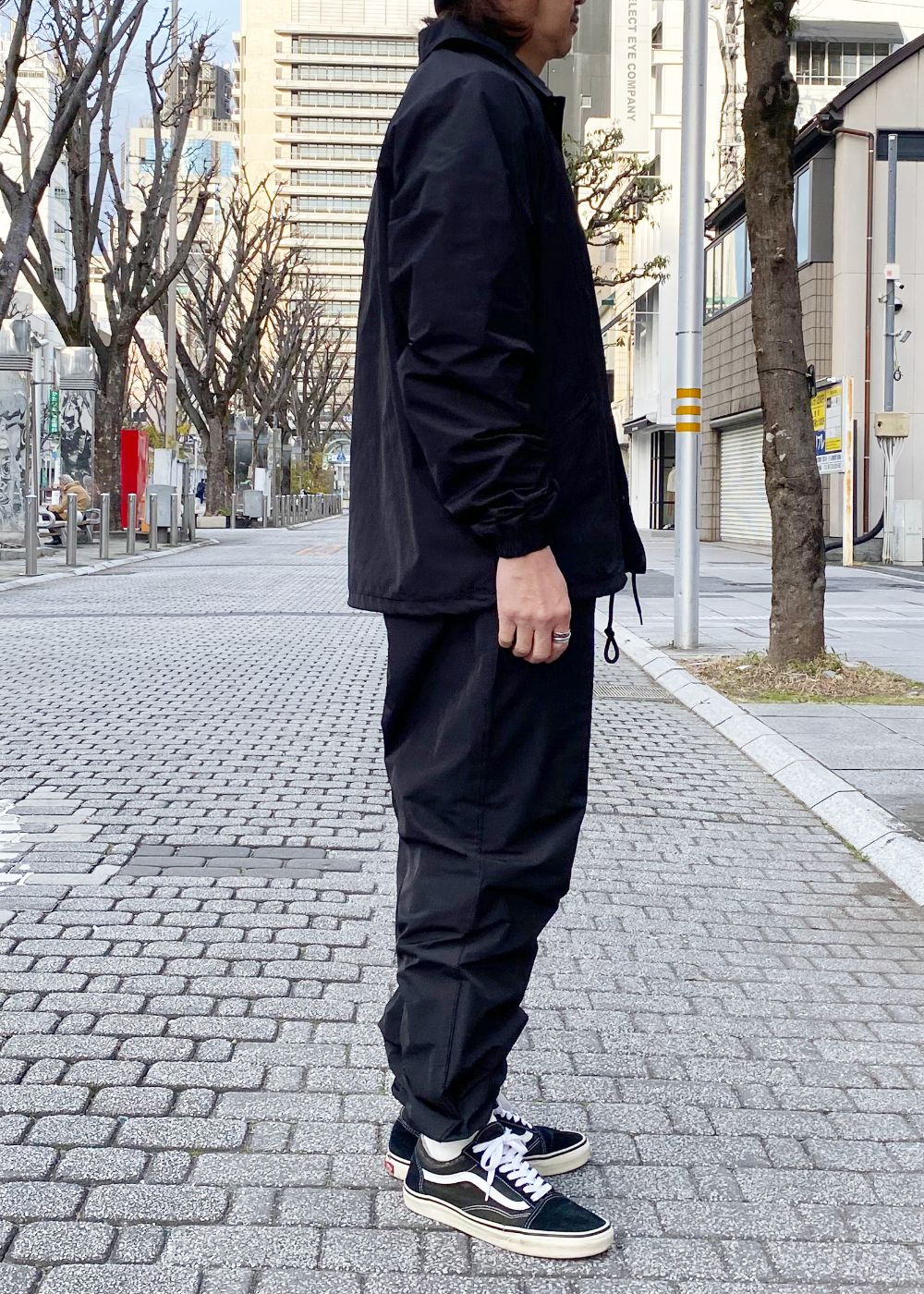 Coaches Jacket (BLACK) / ナイロン コーチ ジャケット / セットアップ可能