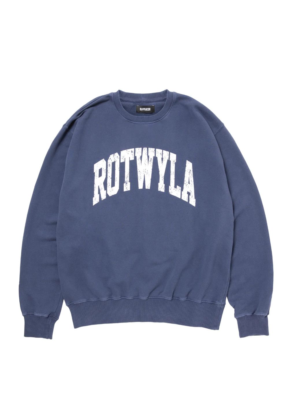 ROTWYLA SWEAT (NAVY) / カレッジロゴ プリント ピグメント スウェット