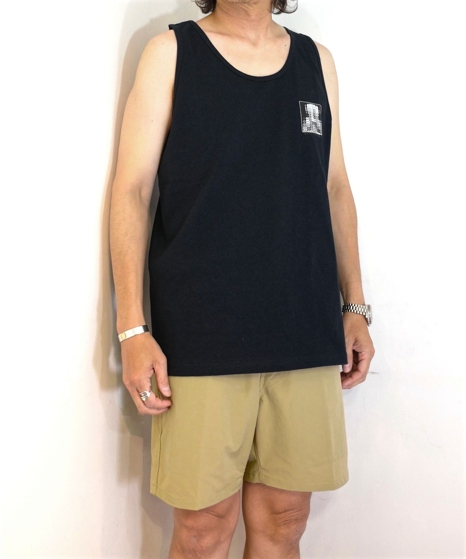 【ラスト1点】MARIA TANK TOP (BLACK) / プリント タンクトップ