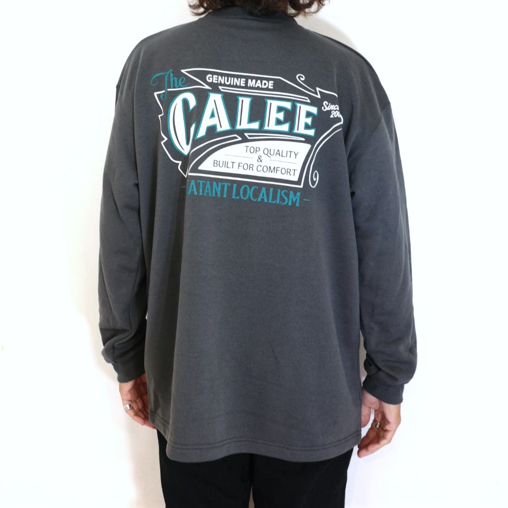 AEROKNOT OLD SIGN BOARD L/S SW TEE ＜NATURALLY PAINT DESIGN＞ (CHARCOAL) / オールドサインボード オリジナル クルーネック スウェット