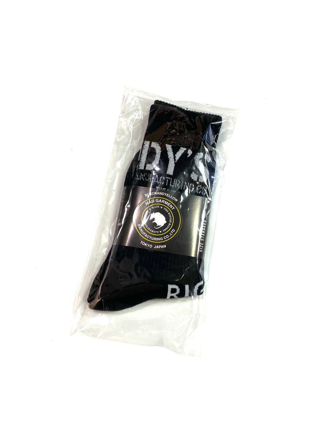 PILE SOCKS (BLACK) / ジャガードロゴソックス