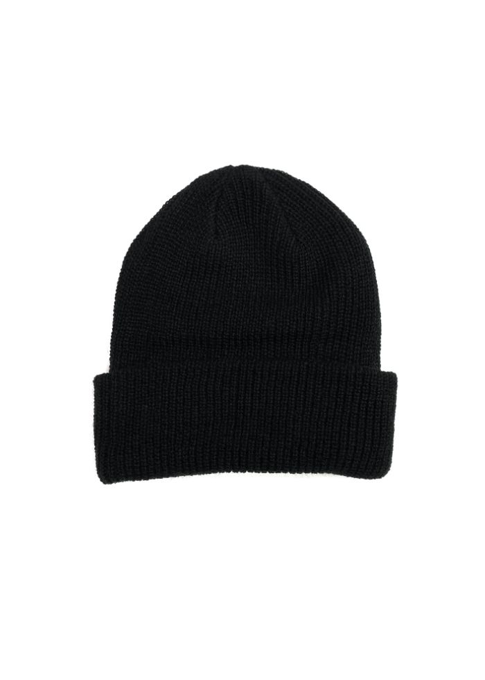 H&S Knit CAP (BLACK) / ロゴ刺繍 ニットキャップ