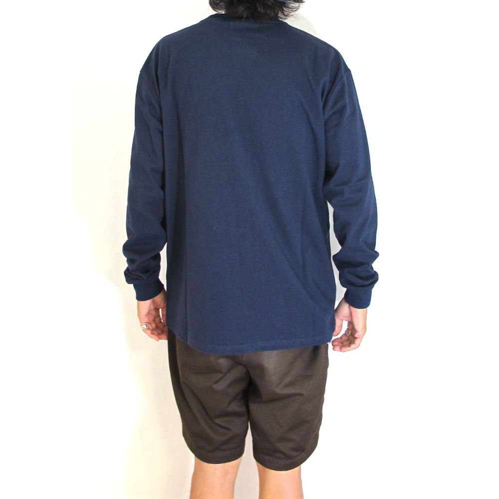 NC BY NO COFFEE - ロゴ刺繍 L/S Tee (NAVY) | LOOPHOLE