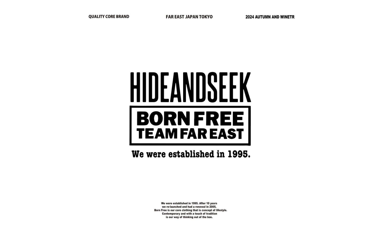 HIDE AND SEEK 2024 AW COLLECTION | LOOPHOLE HIDE AND SEEK 2024 AW COLLECTION | LOOPHOLE