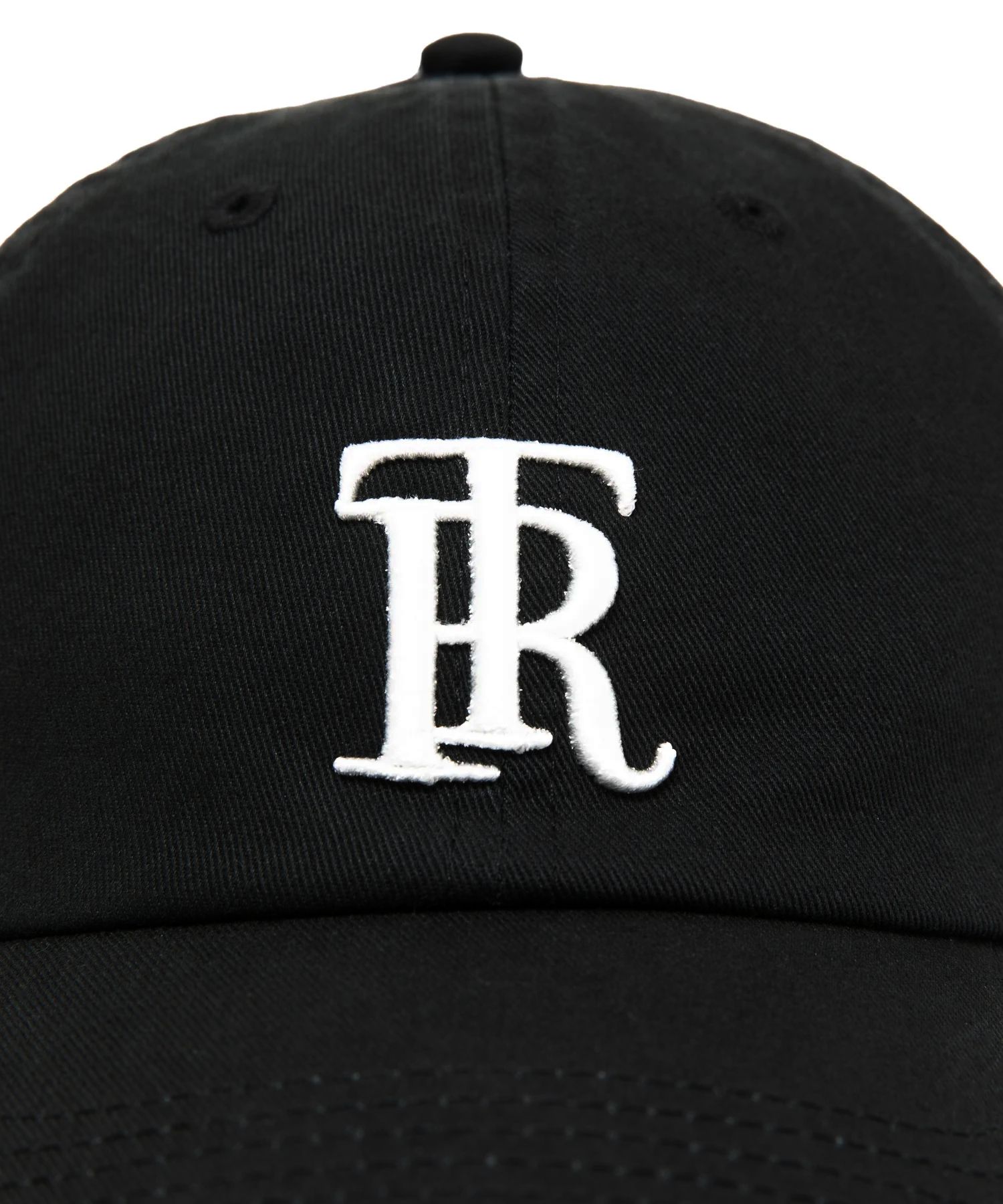 RT CAP (BLACK) / ロゴ刺繍 ダッド キャップ。
