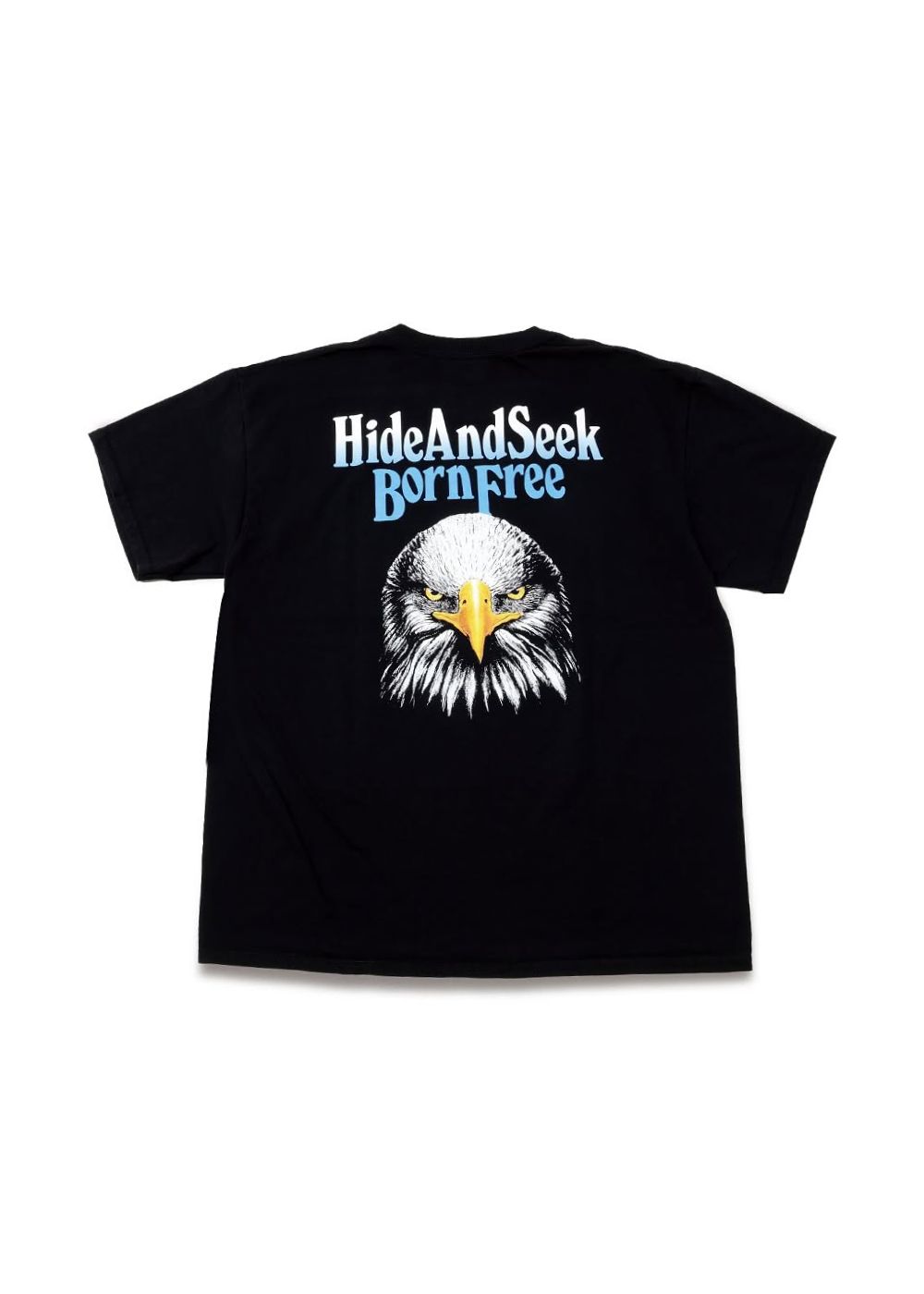 HIDE AND SEEK - EAGLE S/S TEE (BACK) (BLACK) / イーグル