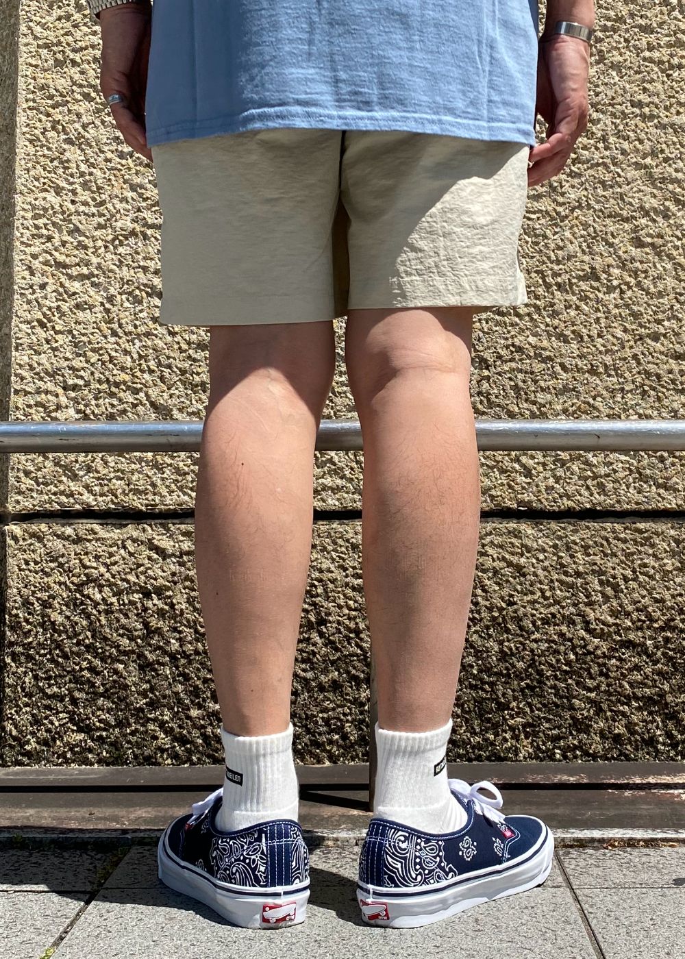 Nylon Easy Short (BEIGE) / ロゴ刺繍 イージーショーツ