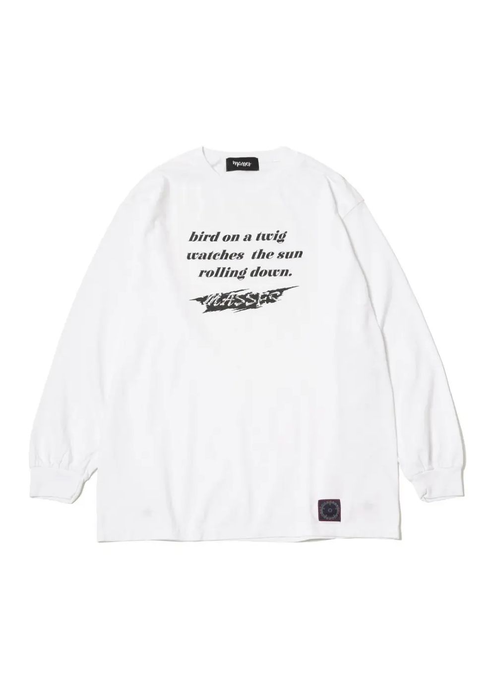 PRINT L/S TEE (×MASSES) (WHITE) / マシス コラボレーション プリントロンT