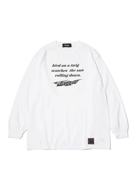 PRINT L/S TEE (×MASSES) (WHITE) / マシス コラボレーション プリントロンT