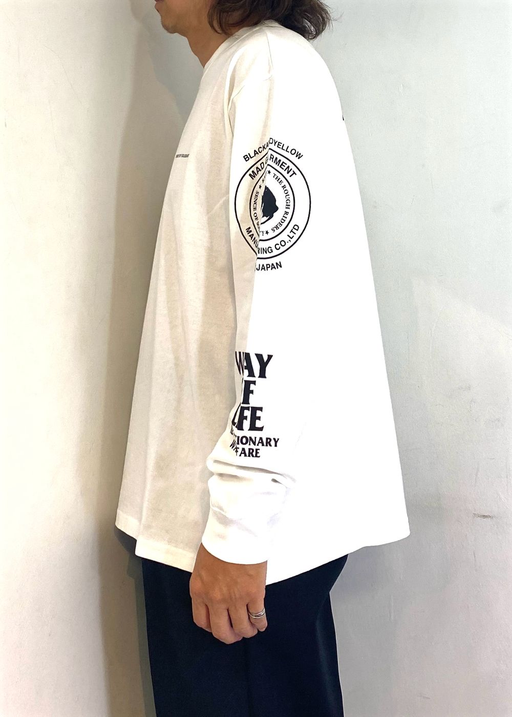 TWO WHEEL L/S TEE (WHITE) / 2ウィール ロング Tシャツ