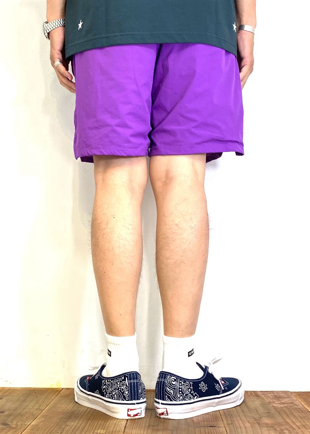 ACTIVE TECH SHORTS (PURPLE) / ストレッチ ナイロン ショーツ