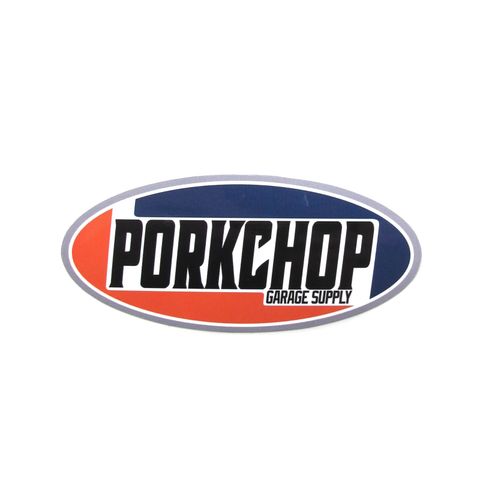 2nd Oval STICKER (NAVY×ORANGE) / ロゴステッカー