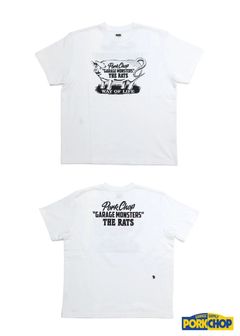 ×PORK CHOP GARAGE MONSTERS T-SHIRT (WHITE) / ポークチョップ コラボT