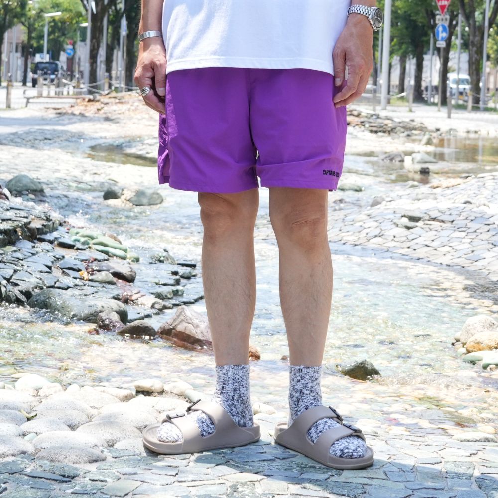 【ラスト1点】ACTIVE TECH SHORTS (PURPLE) / ストレッチ ナイロン ショーツ