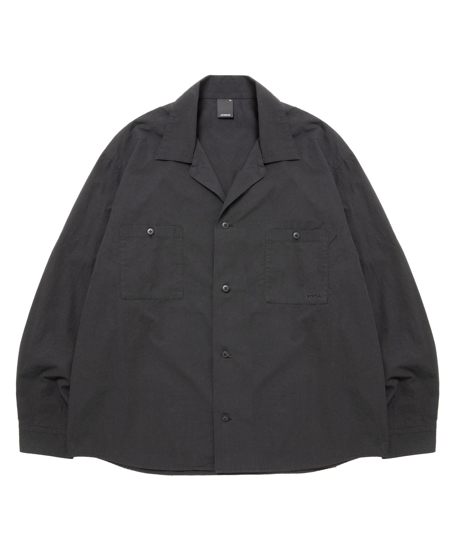 R9 M.I.L OPEN COLLARSHIRT (BLACK) / ミリタリー シャツ