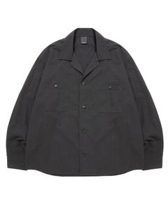 R9 M.I.L OPEN COLLARSHIRT (BLACK) / ミリタリー シャツ