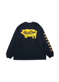 SCRIPT PORK L/S TEE (BLACK) / スクリプト ロゴ L/S Tシャツ
