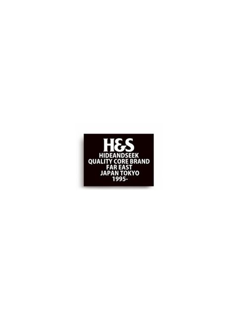H&S STICKER (M) (BLACK) / ロゴステッカー (Mサイズ)