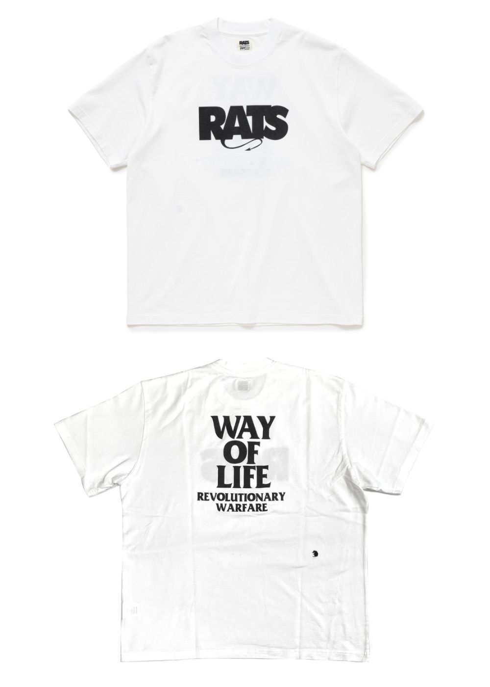 ラッツ カッティングステッカー/RATS DOZENS くろ WHITE