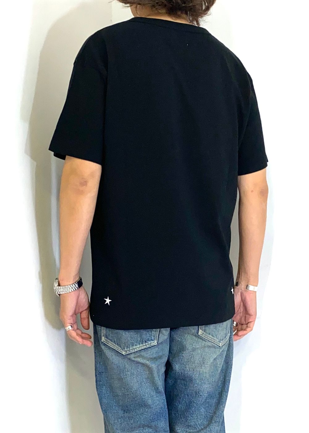 【ラスト1点】HENRY NECK TEE (BLACK) / ヘンリーネック Tシャツ