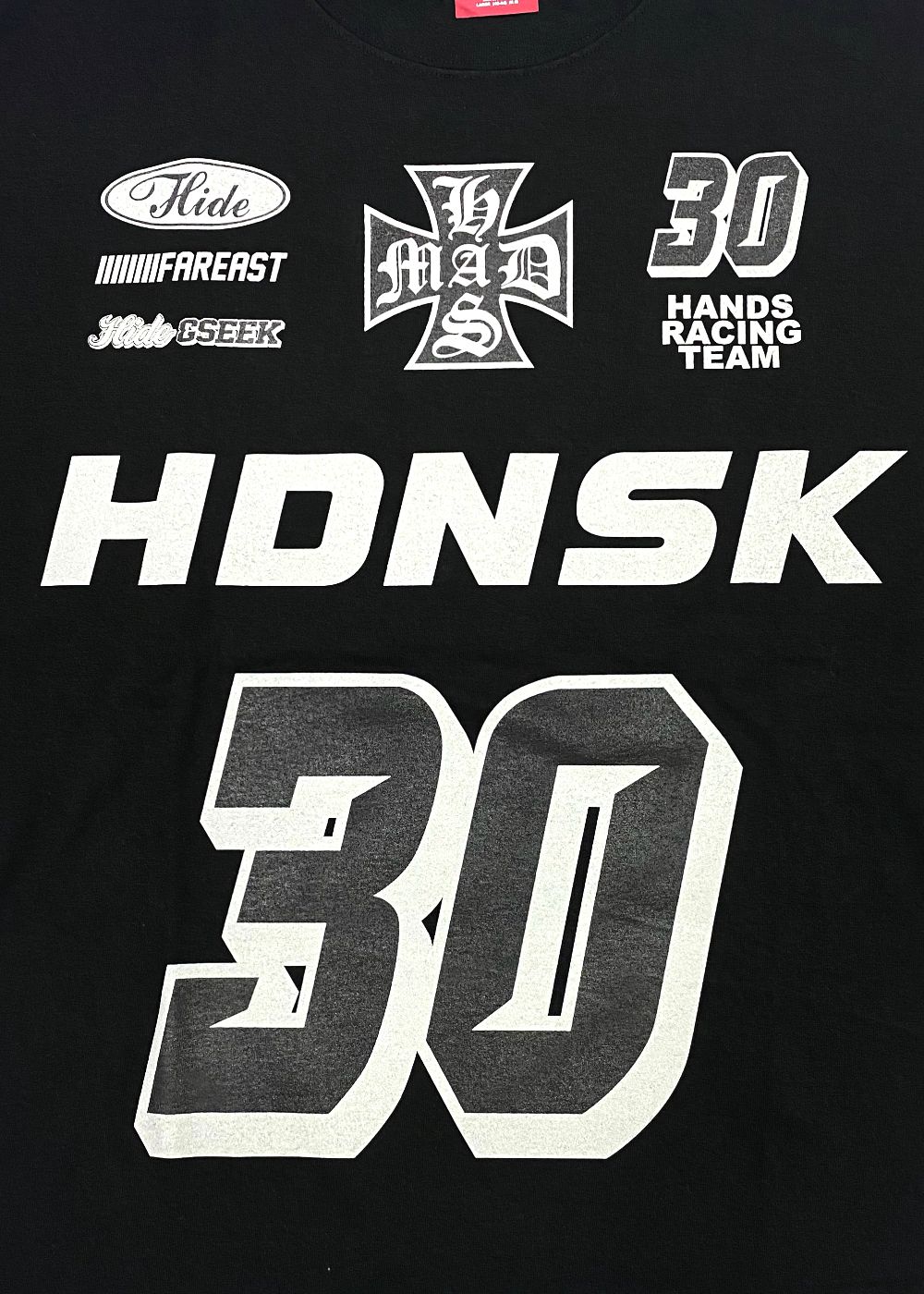 【ラスト1点】Racing L/S Tee (BLACK) / レーシング プリント ロングスリーブ Tシャツ