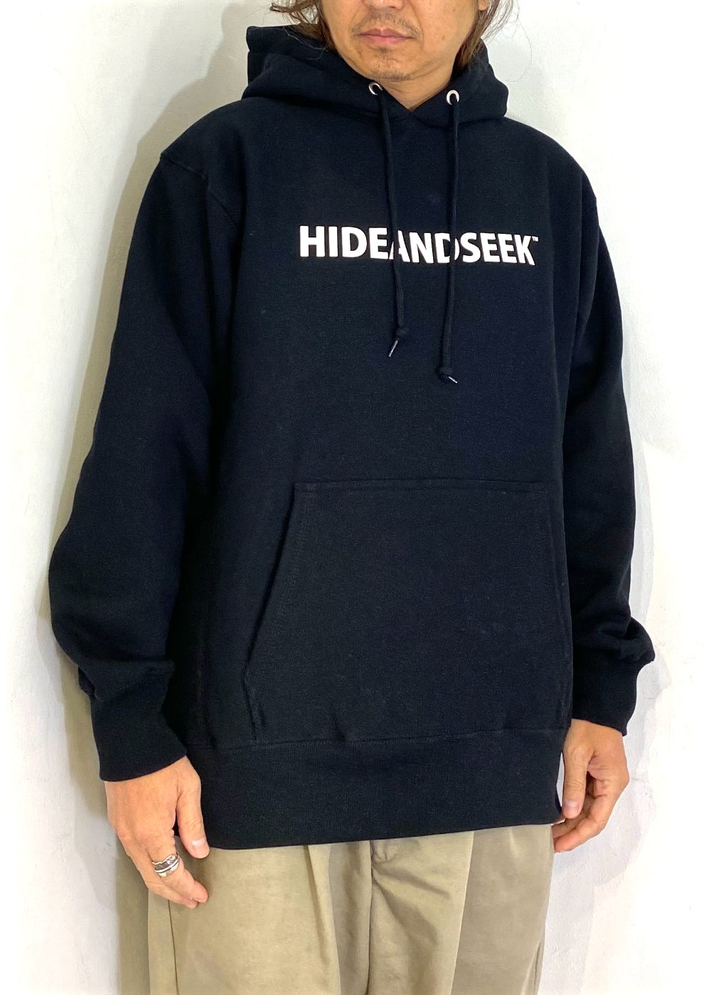 Logo Hooded Sweat Shirt (BLACK) / ロゴ スウェット パーカー