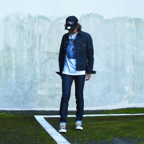 王道デニムセットアップ。