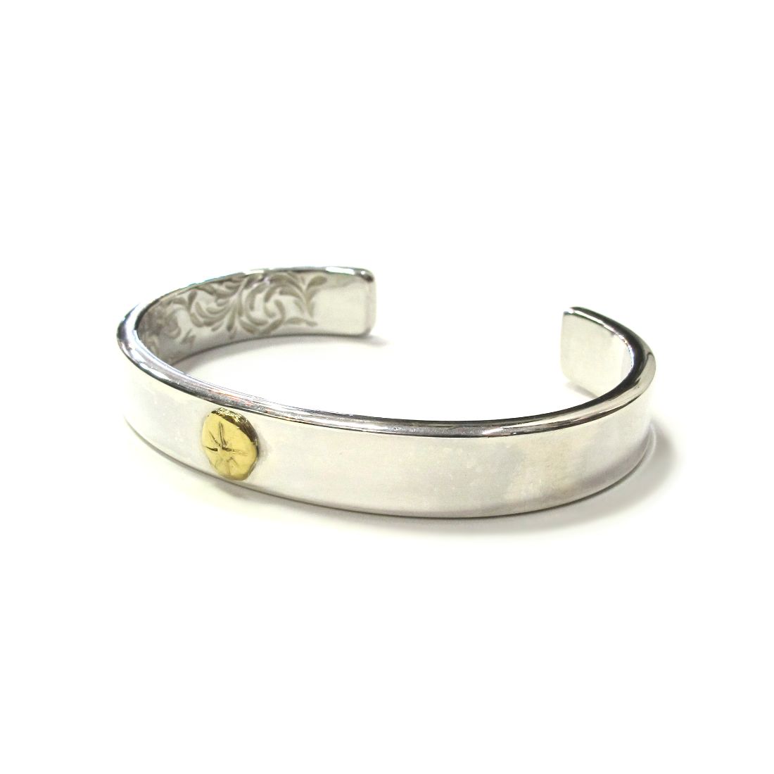 STUDIO T&Y スタジオティーアンドワイ Plain Bangle 10mm Gold Point プレーンバングル イーグル SV950 K24 Size