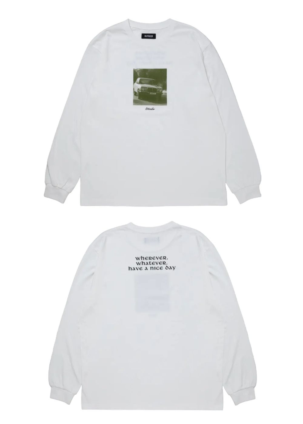 R9 PHOTO LS TEE (WHITE) /  オリジナル フォトプリント Tシャツ