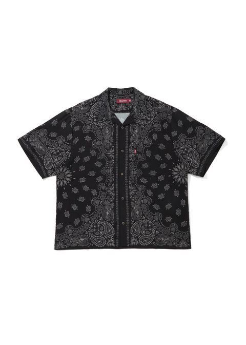 Bandana S/S Shirt (BLACK) / オリジナル バンダナ オープンカラー シャツ / セットアップ可能
