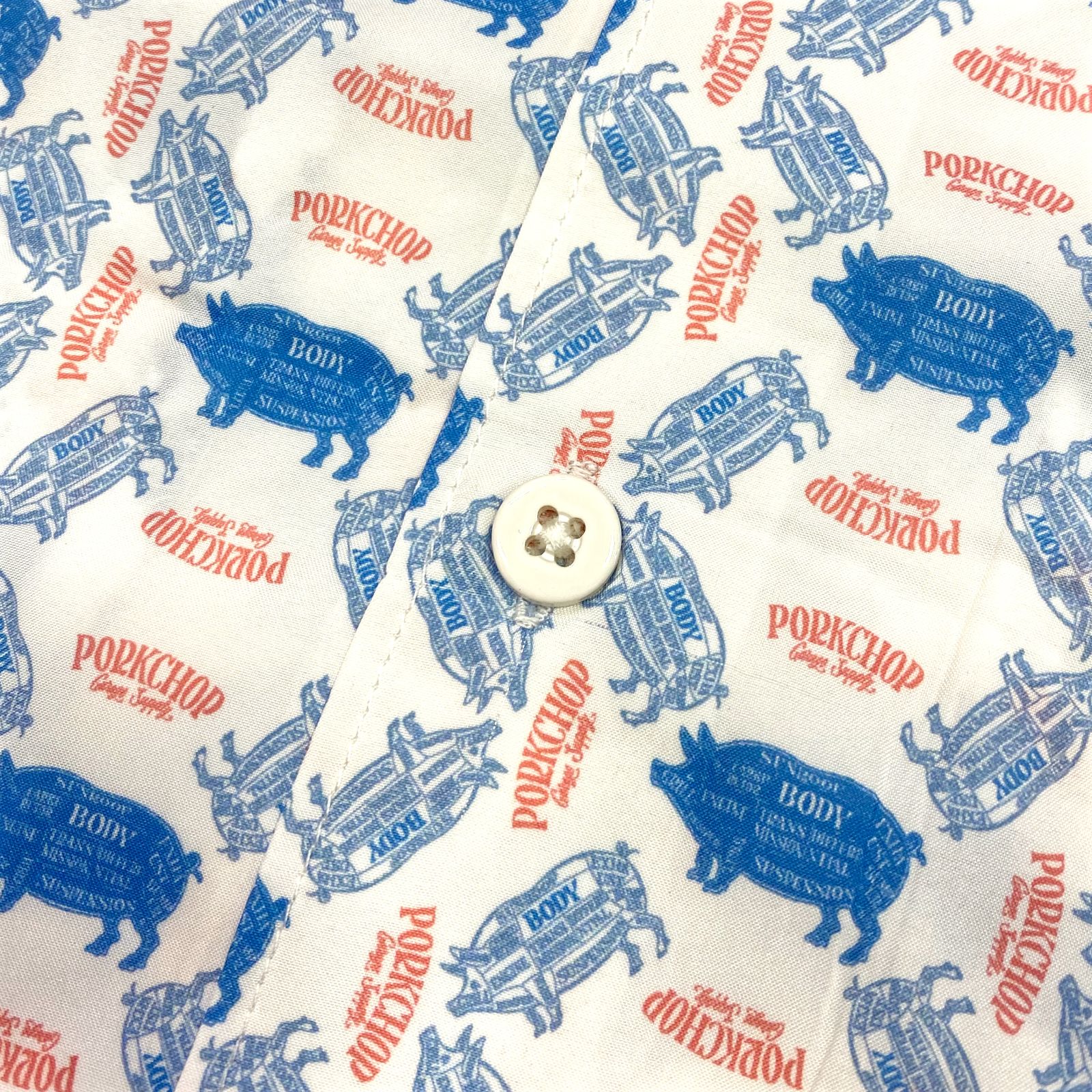 PORK AOP SHIRT (WHITE) / オリジナル プリント シャツ