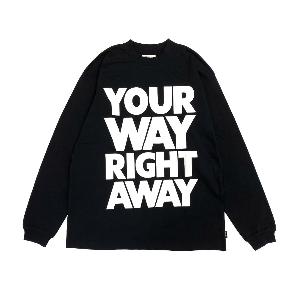 Y.W.R.A. LS TEE (BLACK) / オリジナル プリントロンT